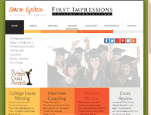 Tablet Screenshot of firstimpressionscollegeconsulting.com